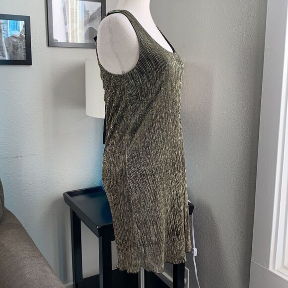 Forever21 Love21 mini dress sleeveless gold sz small - Picture 6 of 16